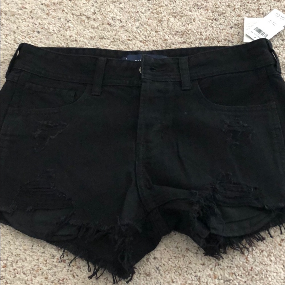 Black Jean shorts